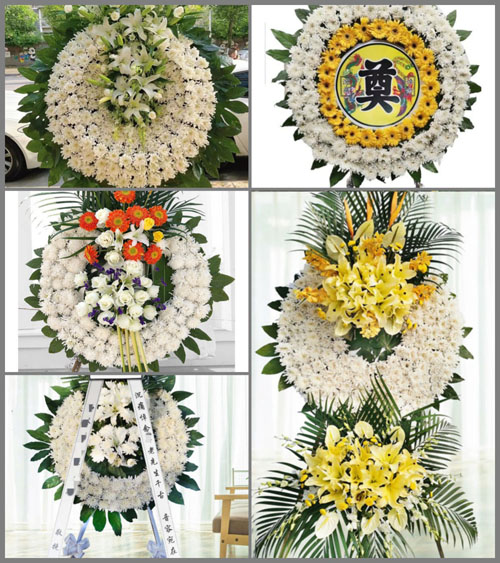 江苏泰州靖江市马桥镇幸福村花圈速递